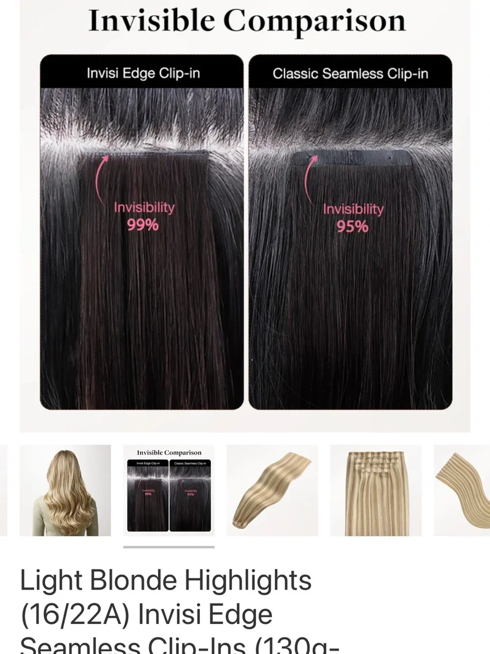 Invisible Edge Real Hair Clip-In Extensions